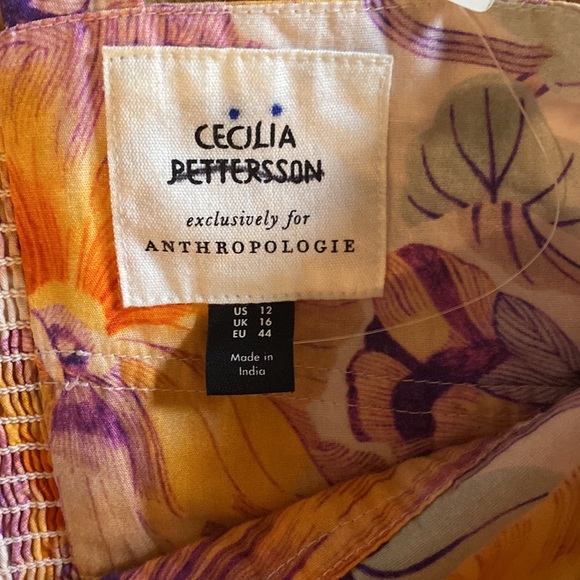 Anthropologie x Cecilia Pettersson! Tie Front Floral Midi Dress NWT! - Picture 9 of 12